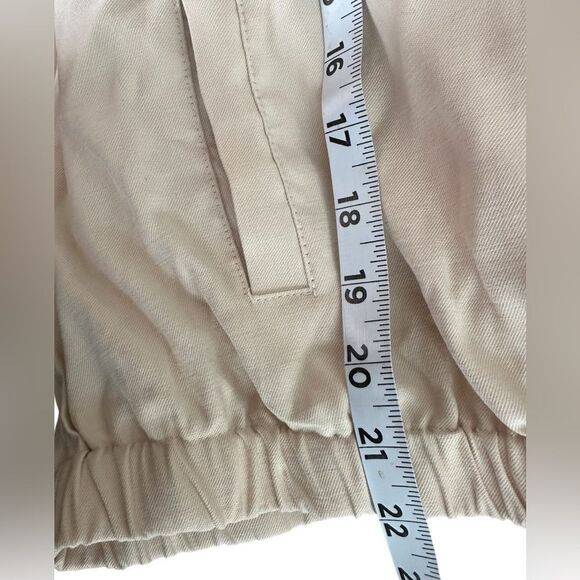 Nine West Beige Drapey Utility Jacket Women's XXL. Zipper & Snap Closure. - Picture 4 of 8